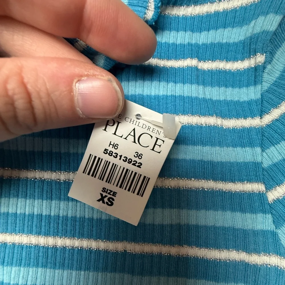 Vintage The Children’s Place Girls XS 4 Striped Turtleneck Shirt Long Sleeve 90s